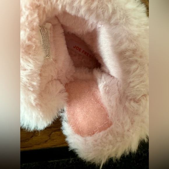 NWOT JOE FRESH pink sparkle vegan booties with bows (size 5) - Picture 9 of 9